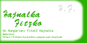 hajnalka fitzko business card